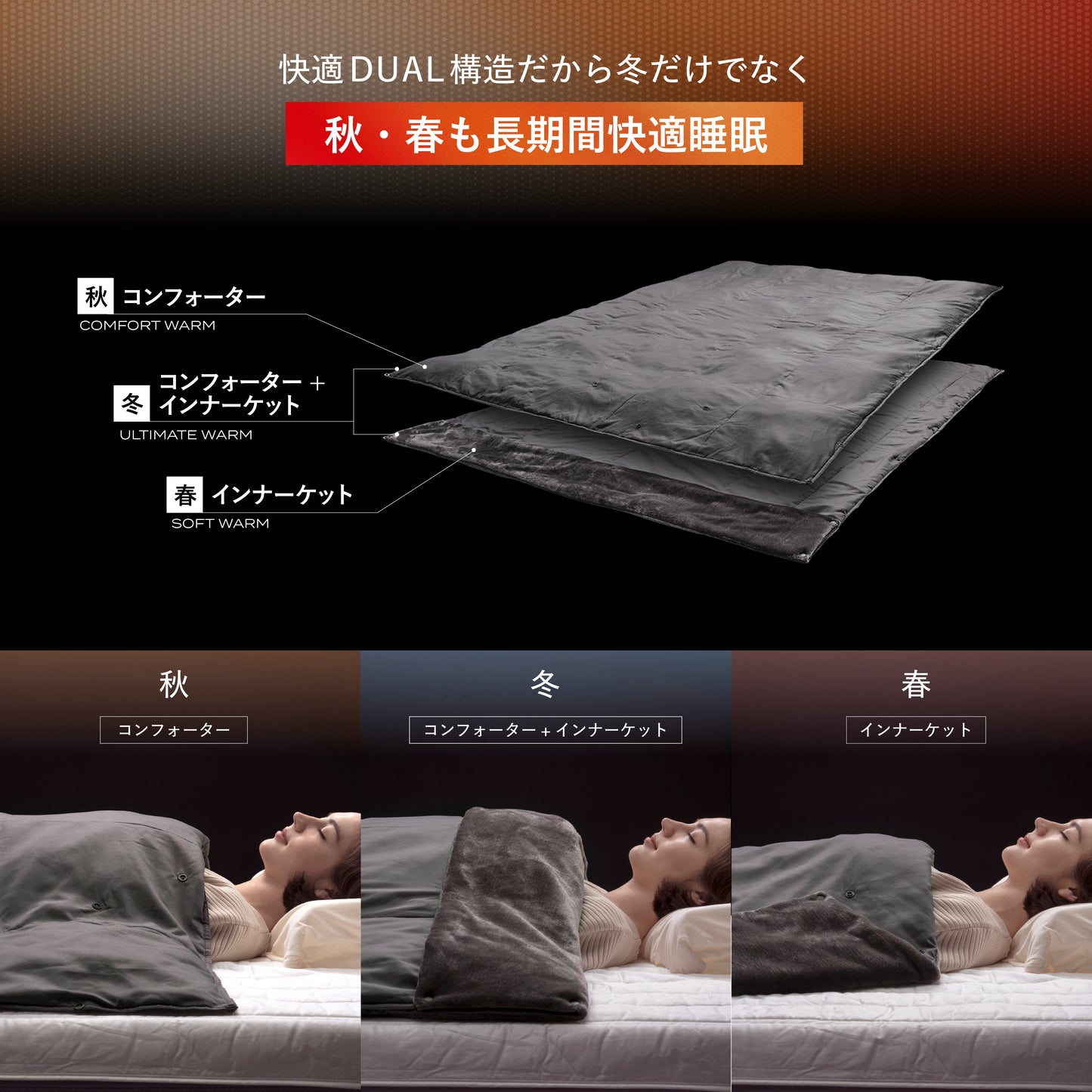 ブレインスリープ コンフォーター パーフェクト ウォーム デュアル